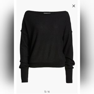 TREASURE & BOND Off the Shoulder Thermal Knit Top